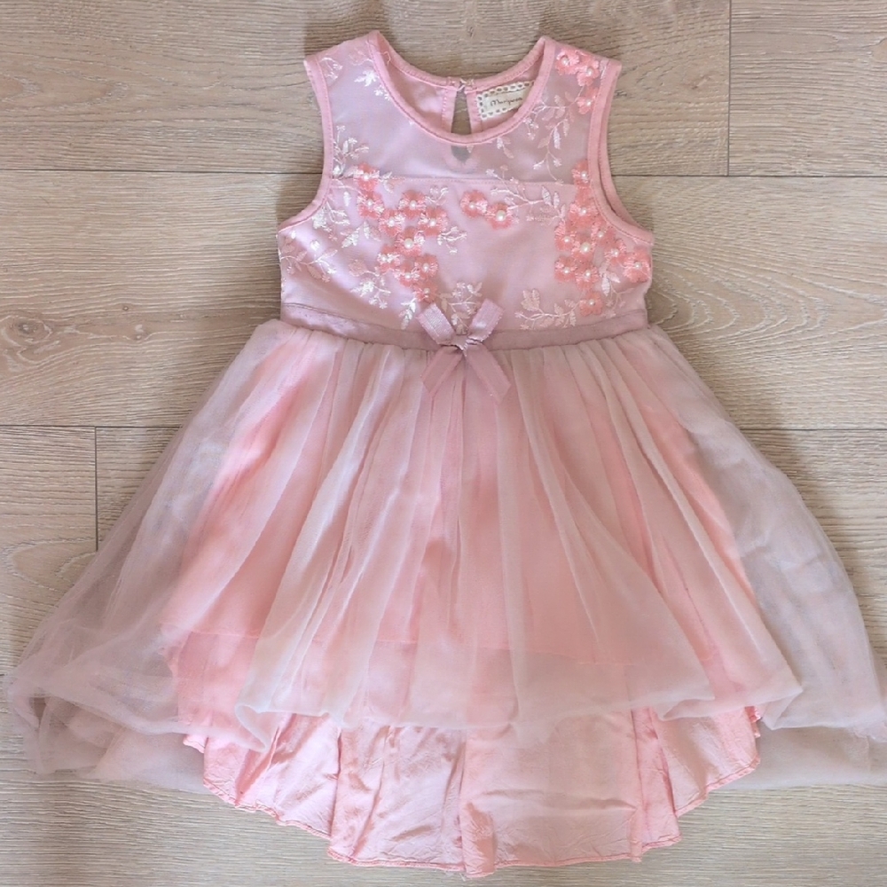 Pink Floral Kids Dress
